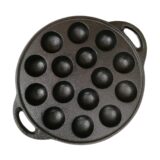 ronde poffertjespan voor 15 poffertjes van gietijzer
